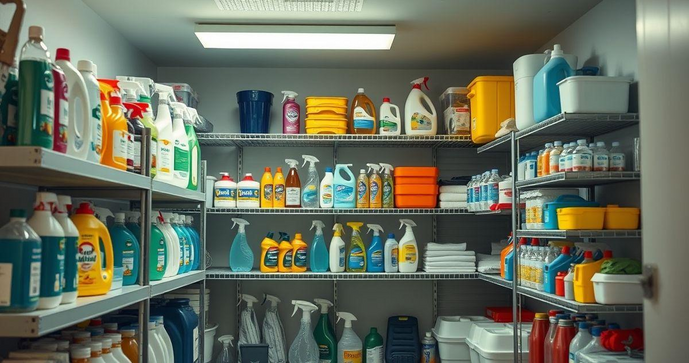 Como Garantir o Armazenamento Seguro de Produtos de Limpeza